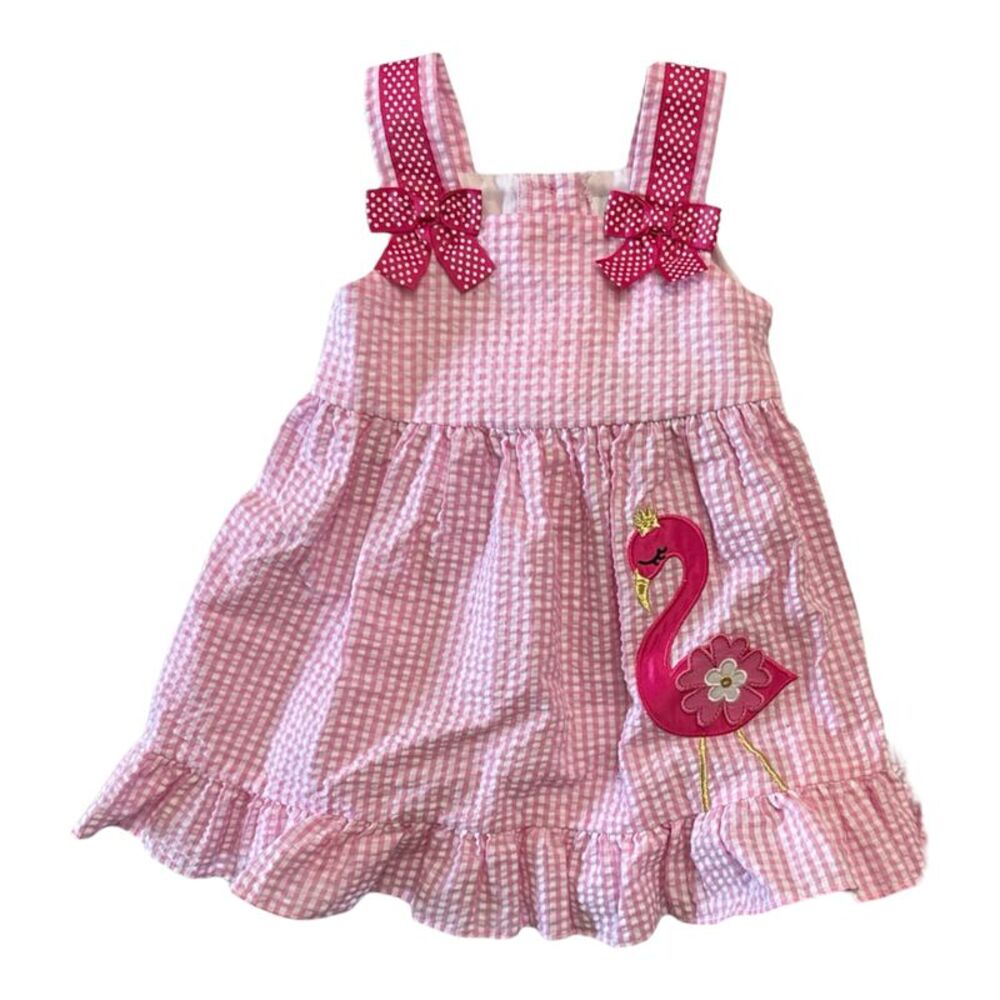 Counting Daisies Girl's All Occasion Seersucker Knee-Length Dress - Pink